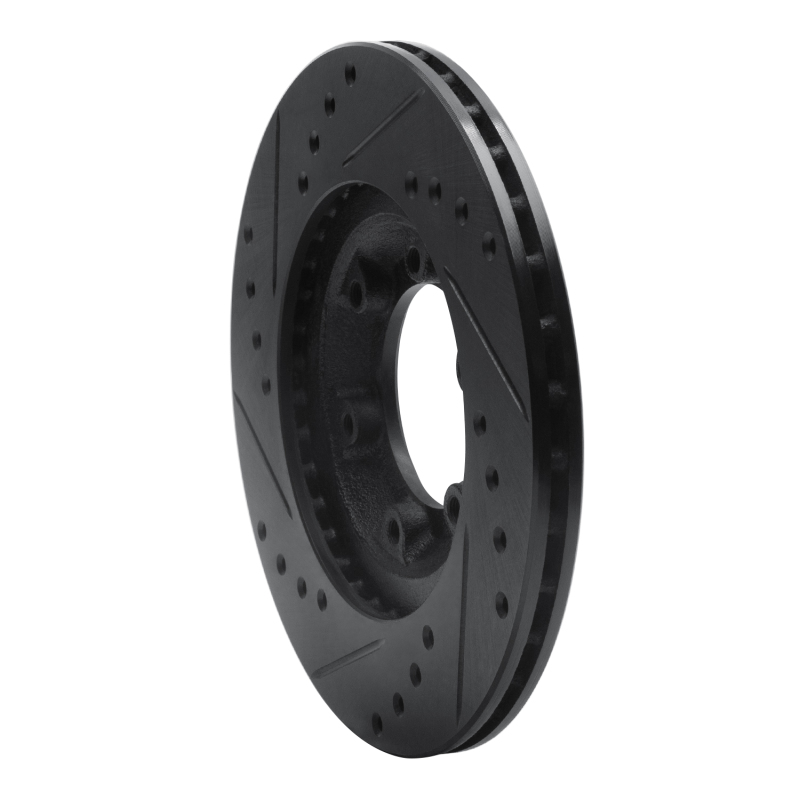 Picture of R1 84-87 Isuzu Pickup Front Right Drilled & Slotted Black Brake Rotor