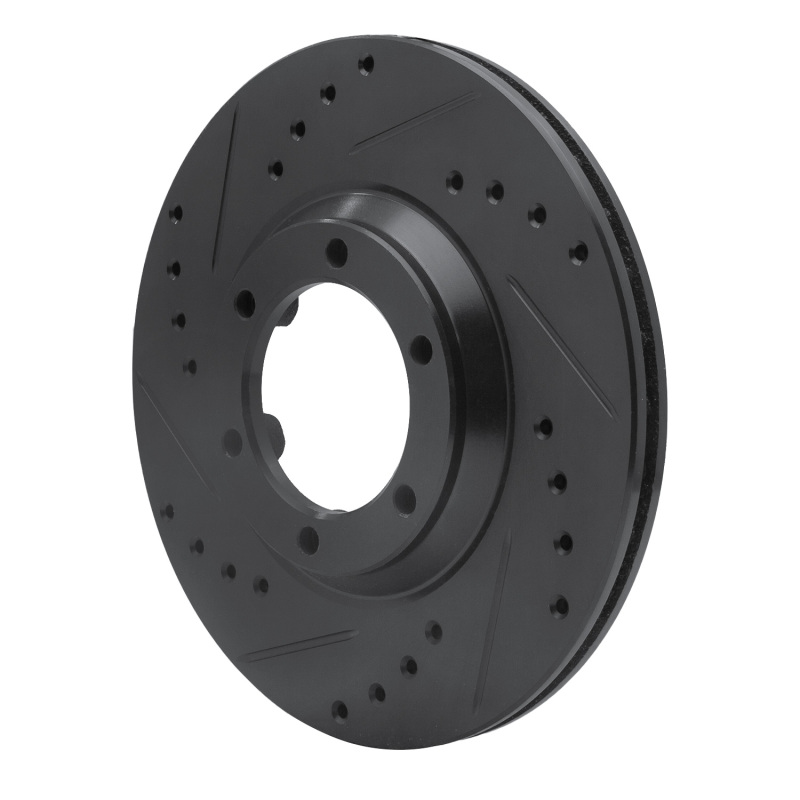 Picture of R1 84-87 Isuzu Pickup Front Left Drilled & Slotted Black Brake Rotor