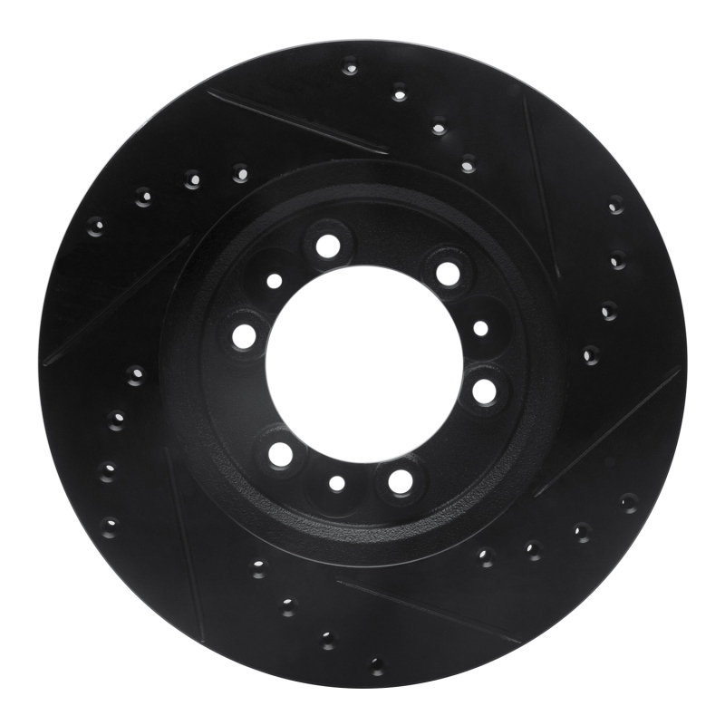 Picture of R1 92-02 Acura SLX Front Left Drilled & Slotted Black Brake Rotor