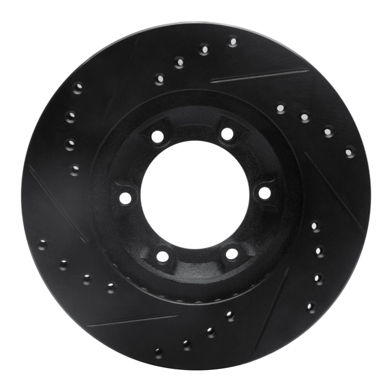 Picture of R1 84-87 Isuzu Pickup Front Right Drilled & Slotted Black Brake Rotor