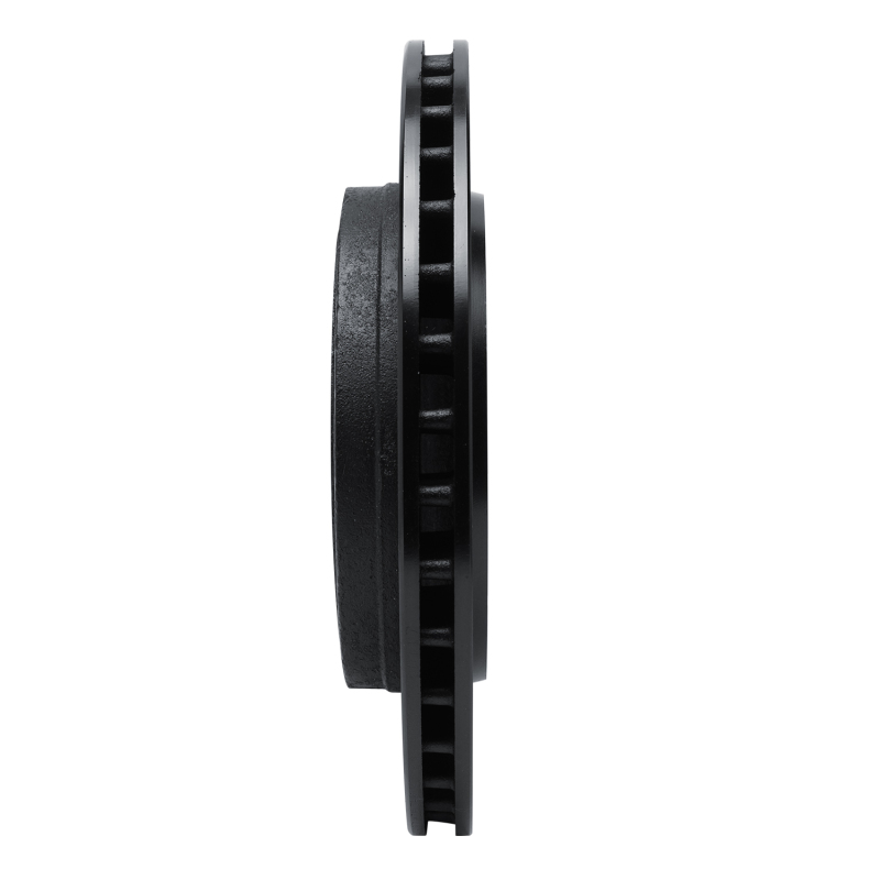Picture of R1 89-95 Chrysler LeBaron Rear Left Drilled & Slotted Black Brake Rotor