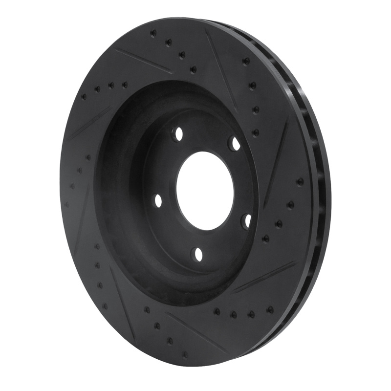 Picture of R1 07-25 Chrysler 200 Front Left Drilled & Slotted Black Brake Rotor
