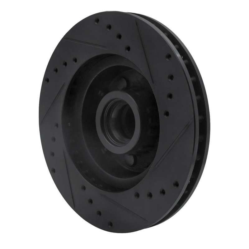 Picture of R1 71-81 Chrysler Newport Front Left Drilled & Slotted Black Brake Rotor