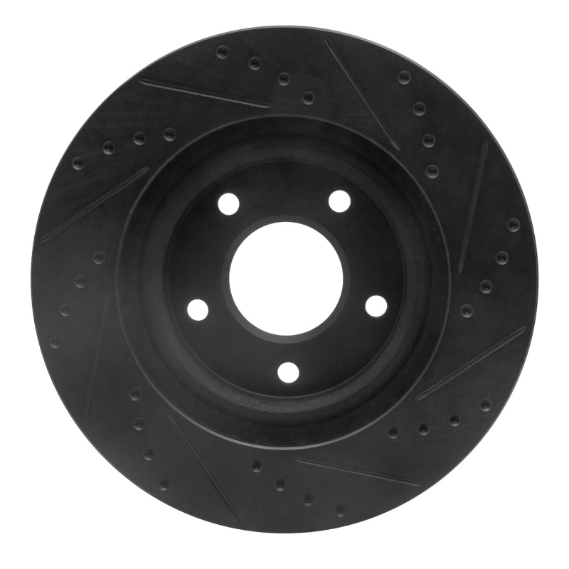 Picture of R1 07-25 Chrysler 200 Front Left Drilled & Slotted Black Brake Rotor