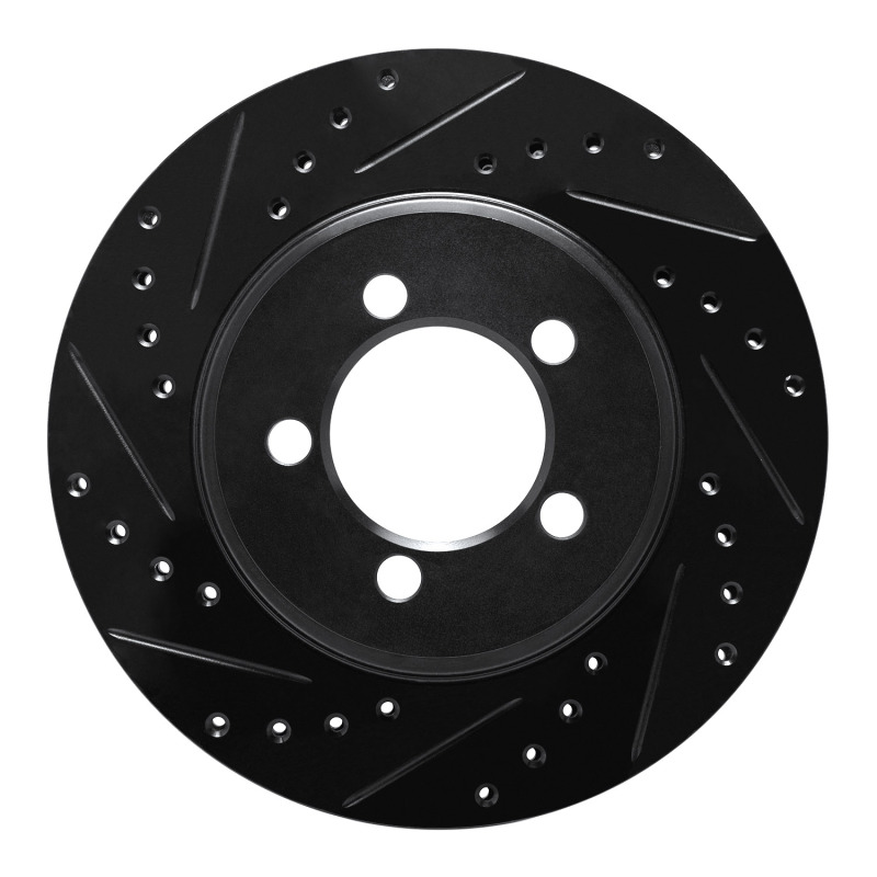 Picture of R1 65-72 Dodge Dart Front Left Drilled & Slotted Black Brake Rotor