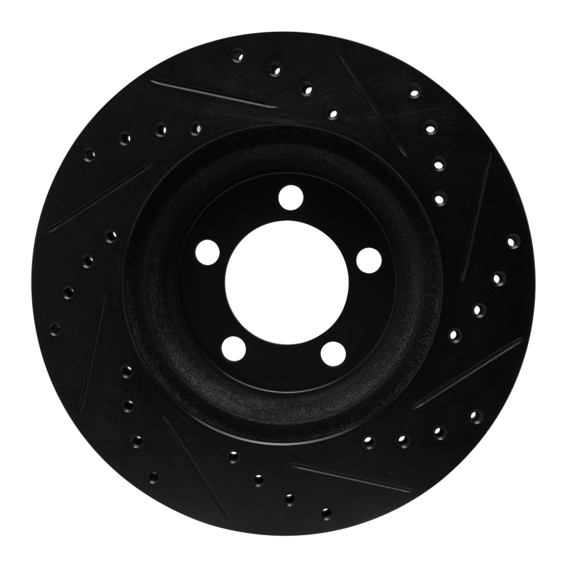 Picture of R1 65-72 Dodge Dart Front Left Drilled & Slotted Black Brake Rotor