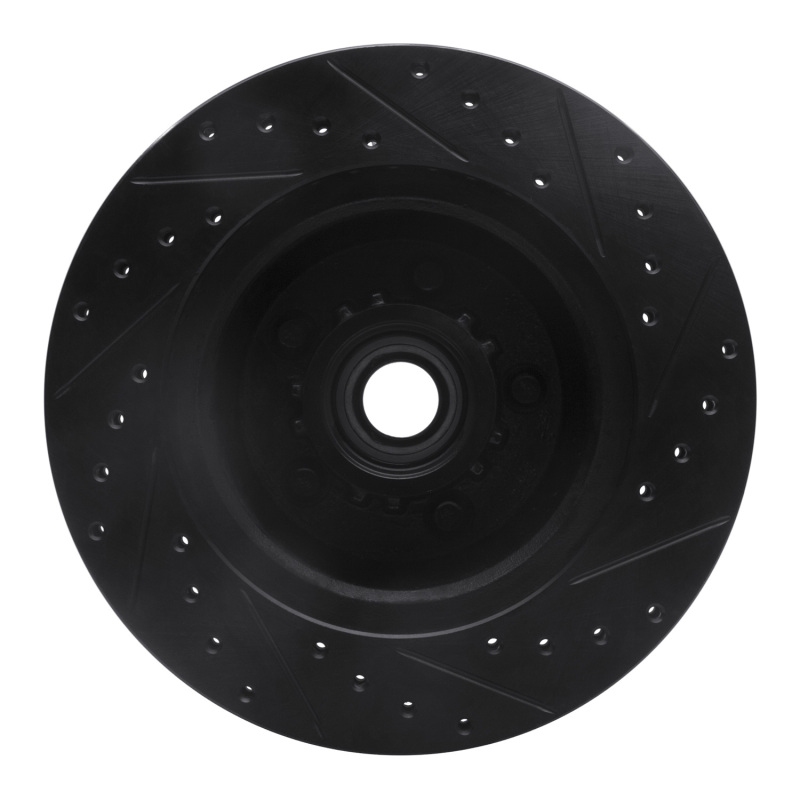 Picture of R1 76-81 Chrysler Newport Front Left Drilled & Slotted Black Brake Rotor