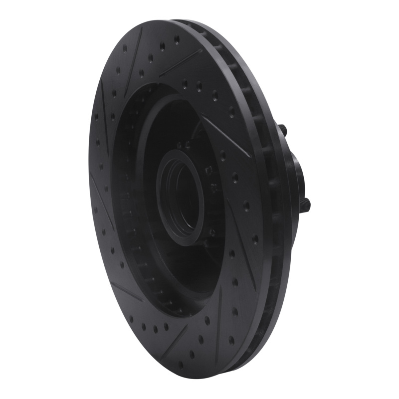 Picture of R1 76-81 Chrysler CORDOBA Front Right Drilled & Slotted Black Brake Rotor