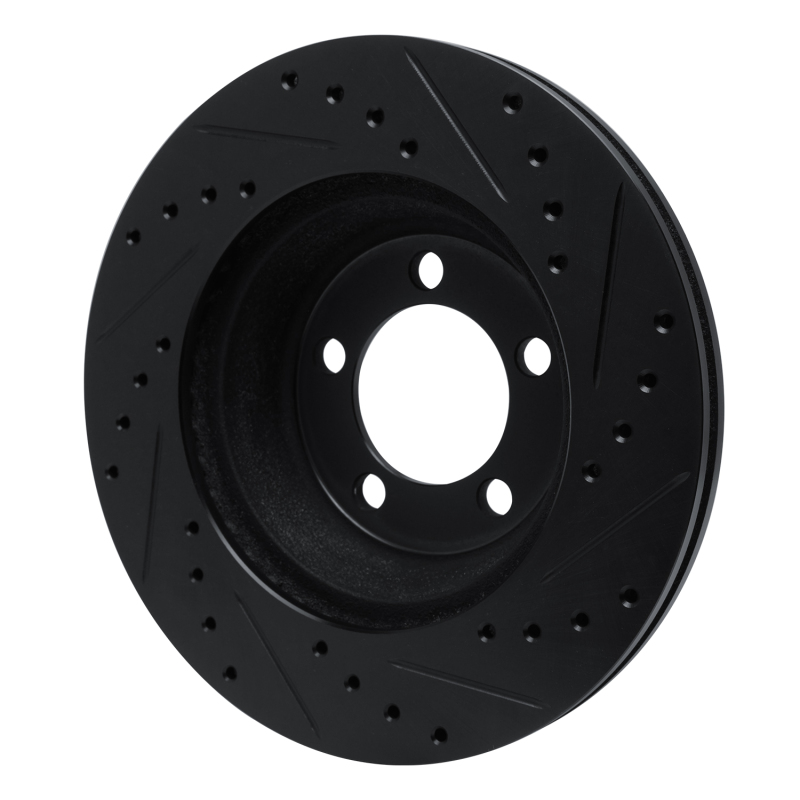 Picture of R1 65-72 Dodge Dart Front Left Drilled & Slotted Black Brake Rotor