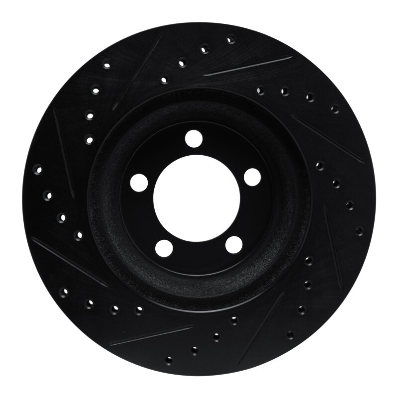 Picture of R1 65-72 Dodge Dart Front Right Drilled & Slotted Black Brake Rotor
