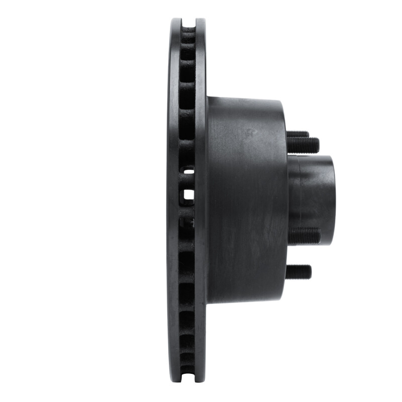 Picture of R1 70-72 Dodge Challenger Front Left Drilled & Slotted Black Brake Rotor