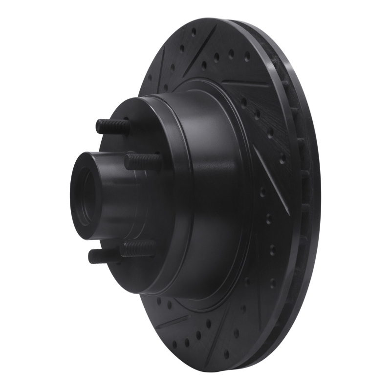 Picture of R1 76-81 Chrysler Newport Front Left Drilled & Slotted Black Brake Rotor