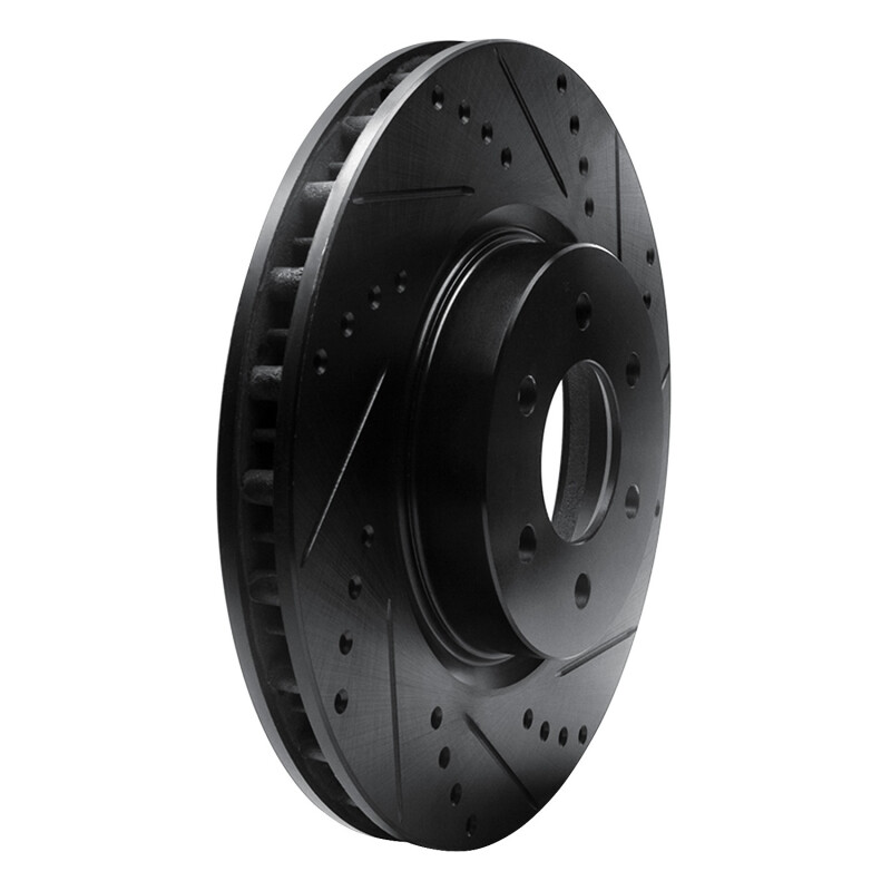 Picture of R1 92-02 Dodge Viper Front Right Drilled & Slotted Black Brake Rotor