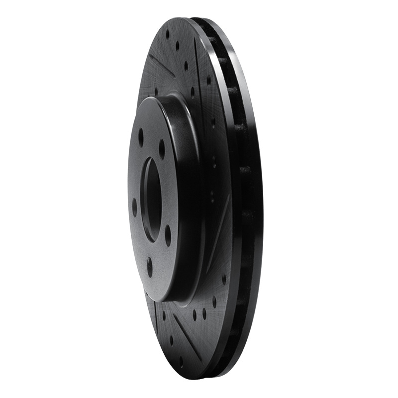 Picture of R1 95-99 Dodge Neon (USA/Canada) Front Right Drilled & Slotted Black Brake Rotor