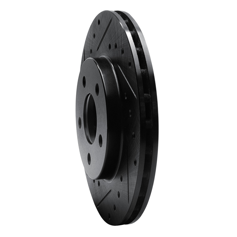 Picture of R1 95-99 Dodge Neon (USA/Canada) Front Left Drilled & Slotted Black Brake Rotor