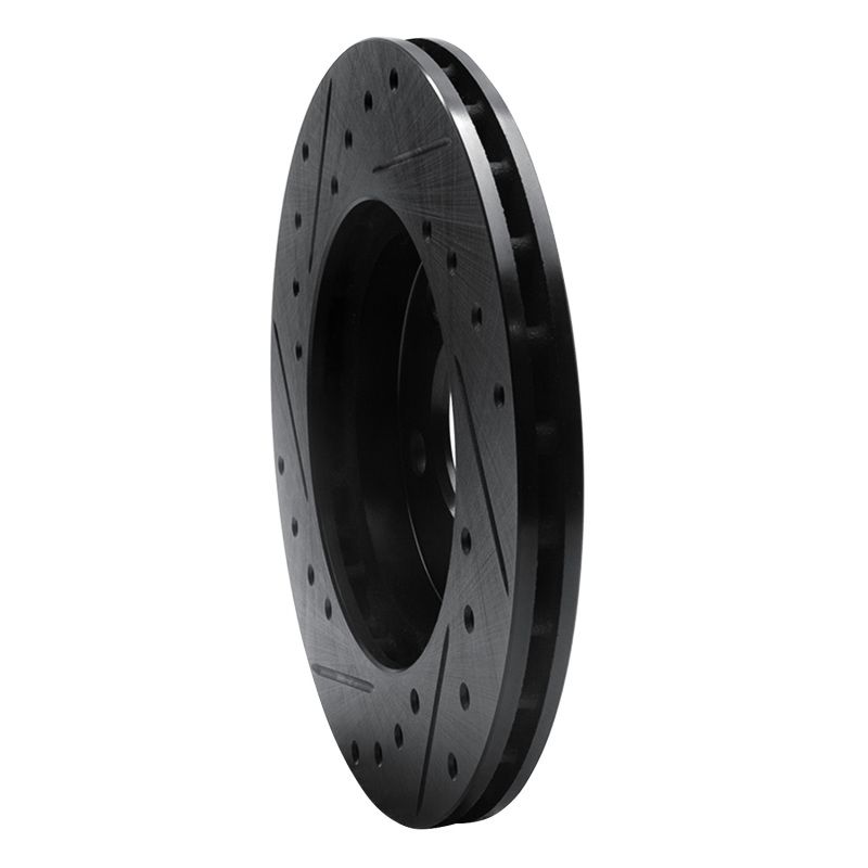 Picture of R1 95-99 Dodge Neon (USA/Canada) Front Right Drilled & Slotted Black Brake Rotor