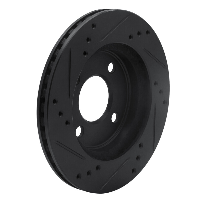Picture of R1 95-96 Dodge Neon (USA/Canada) Front Right Drilled & Slotted Black Brake Rotor