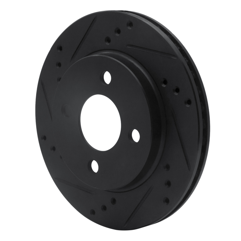 Picture of R1 95-96 Dodge Neon (USA/Canada) Front Left Drilled & Slotted Black Brake Rotor
