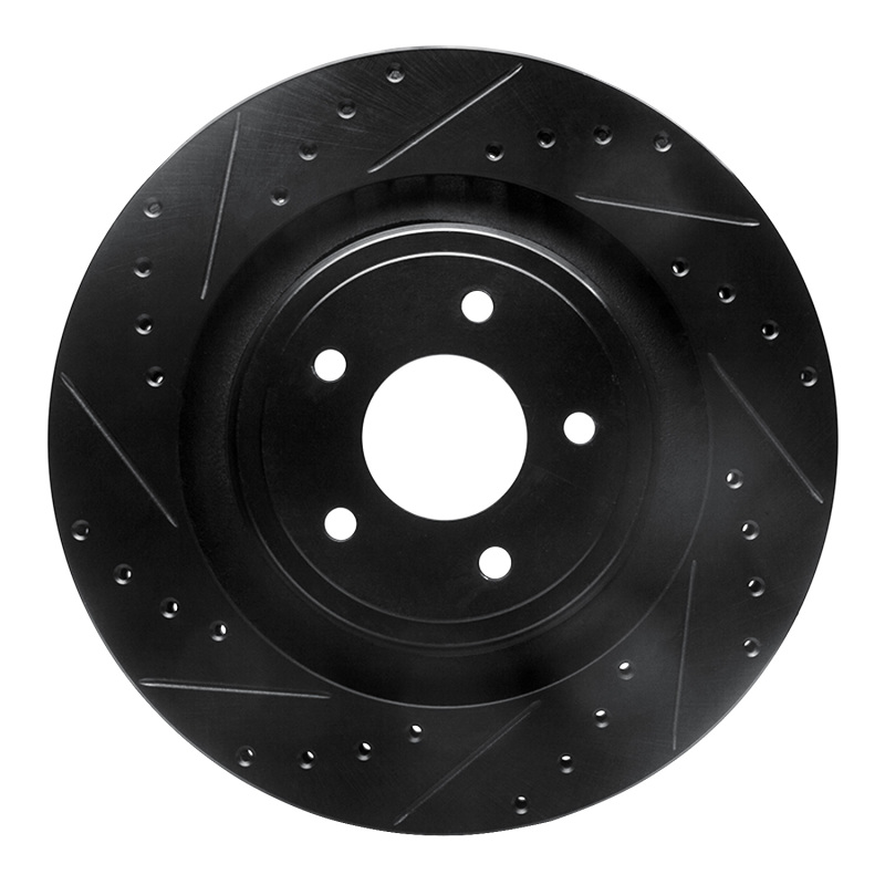 Picture of R1 08-14 Chrysler 200 Front Left Drilled & Slotted Black Brake Rotor