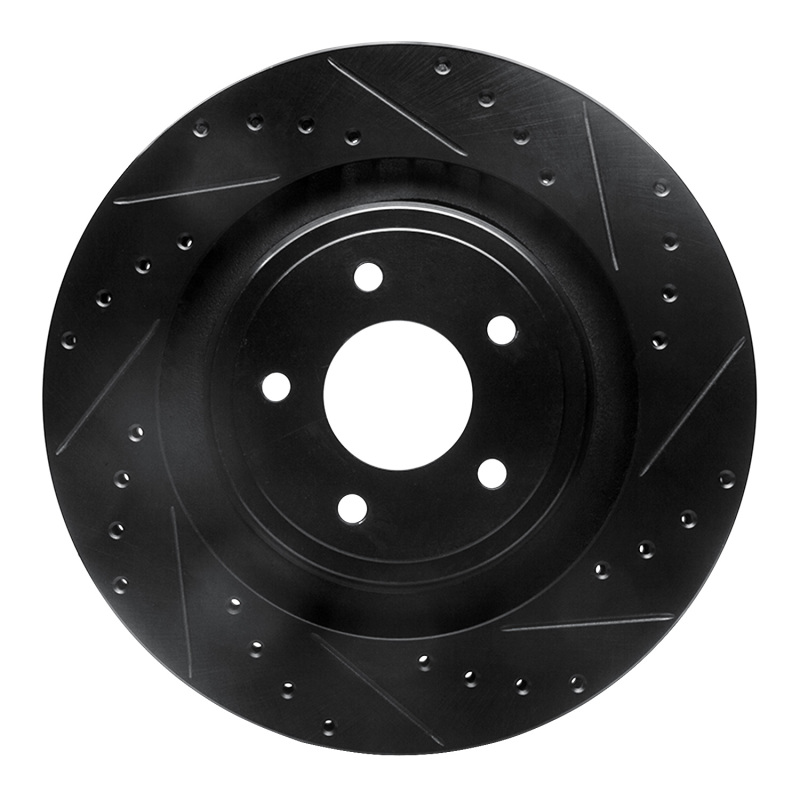 Picture of R1 08-14 Chrysler 200 Front Right Drilled & Slotted Black Brake Rotor