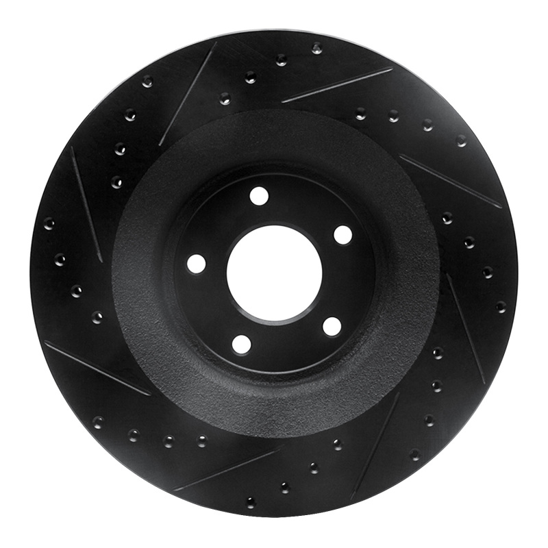 Picture of R1 08-14 Chrysler 200 Front Right Drilled & Slotted Black Brake Rotor