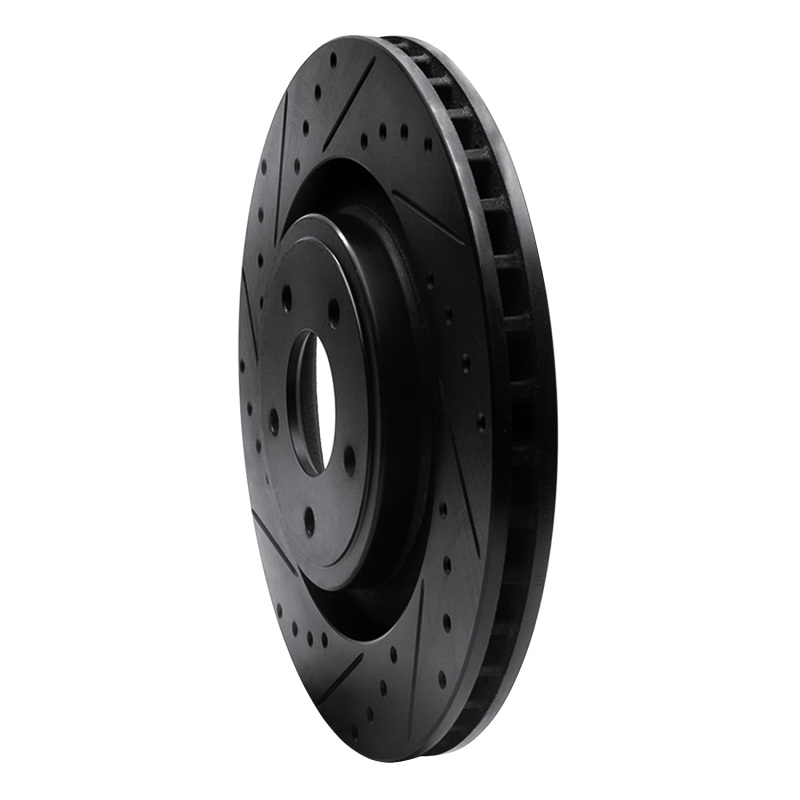Picture of R1 08-14 Chrysler 200 Front Left Drilled & Slotted Black Brake Rotor