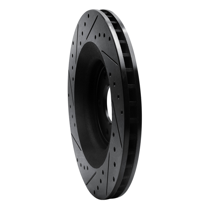 Picture of R1 08-14 Chrysler 200 Front Right Drilled & Slotted Black Brake Rotor