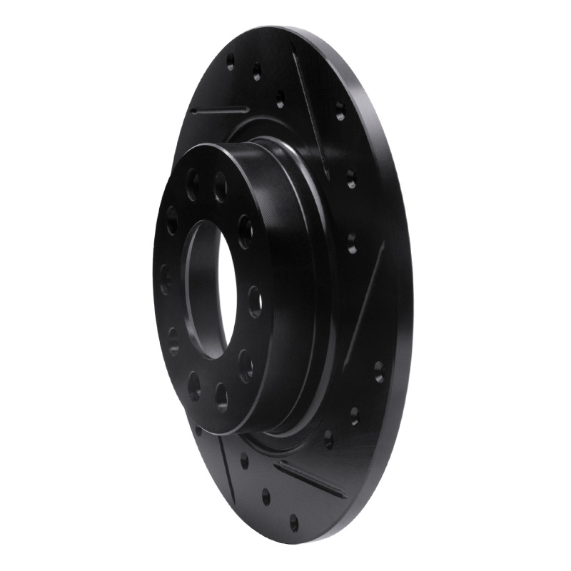 Picture of R1 13-16 Dodge Dart Rear Right Drilled & Slotted Black Brake Rotor