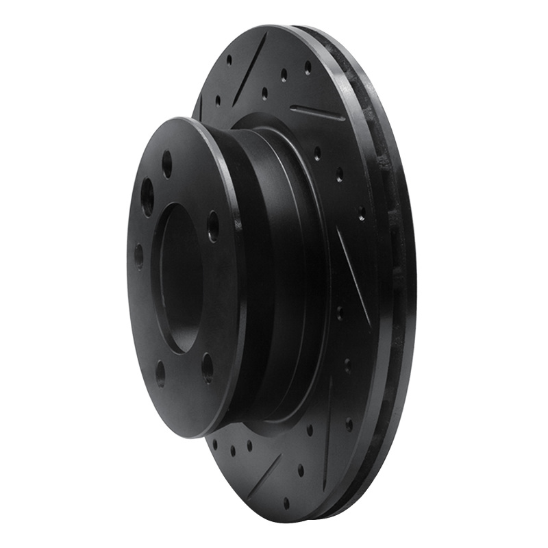 Picture of R1 02-06 Dodge Sprinter 3500 Front Left Drilled & Slotted Black Brake Rotor