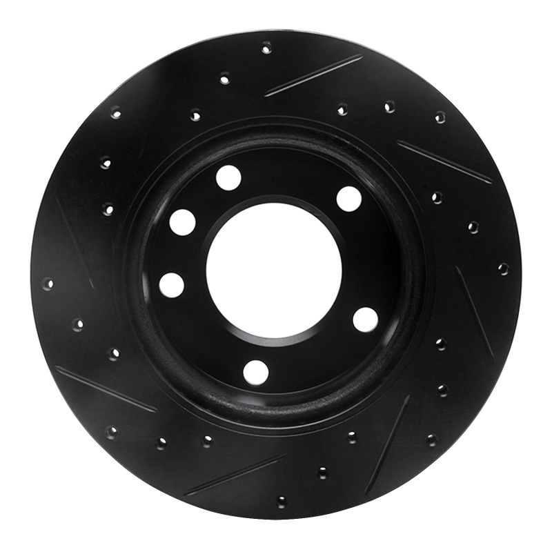 Picture of R1 02-06 Dodge Sprinter 2500 Front Right Drilled & Slotted Black Brake Rotor
