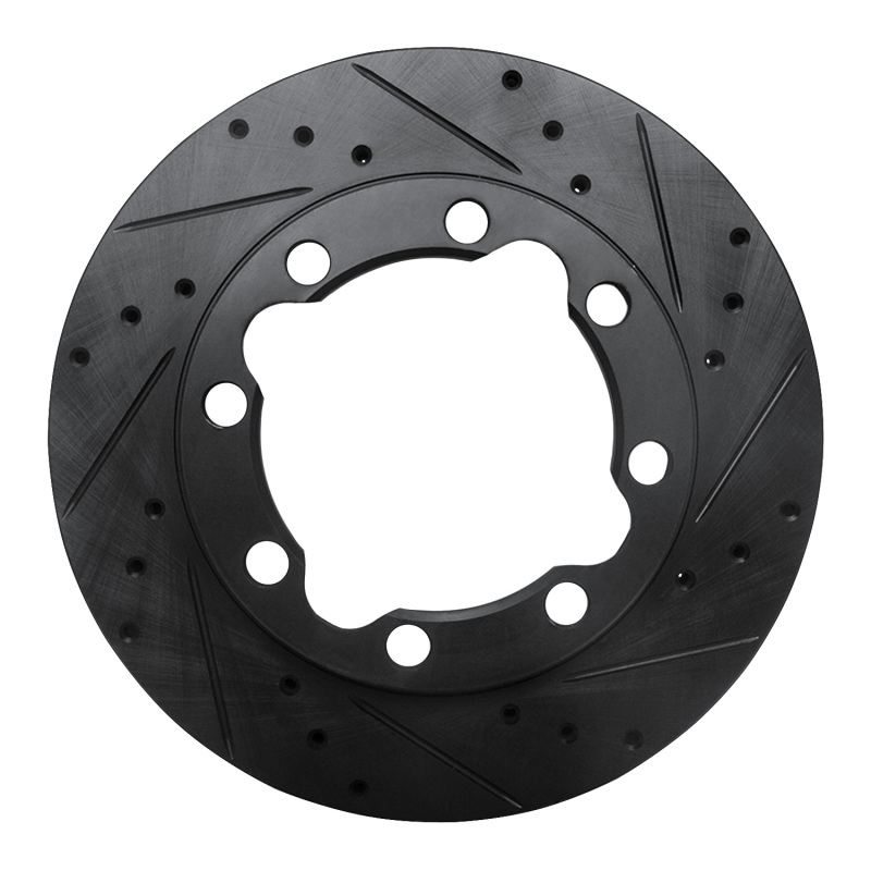 Picture of R1 88-00 Chevrolet K1500 Suburban Front Right Drilled & Slotted Black Brake Rotor
