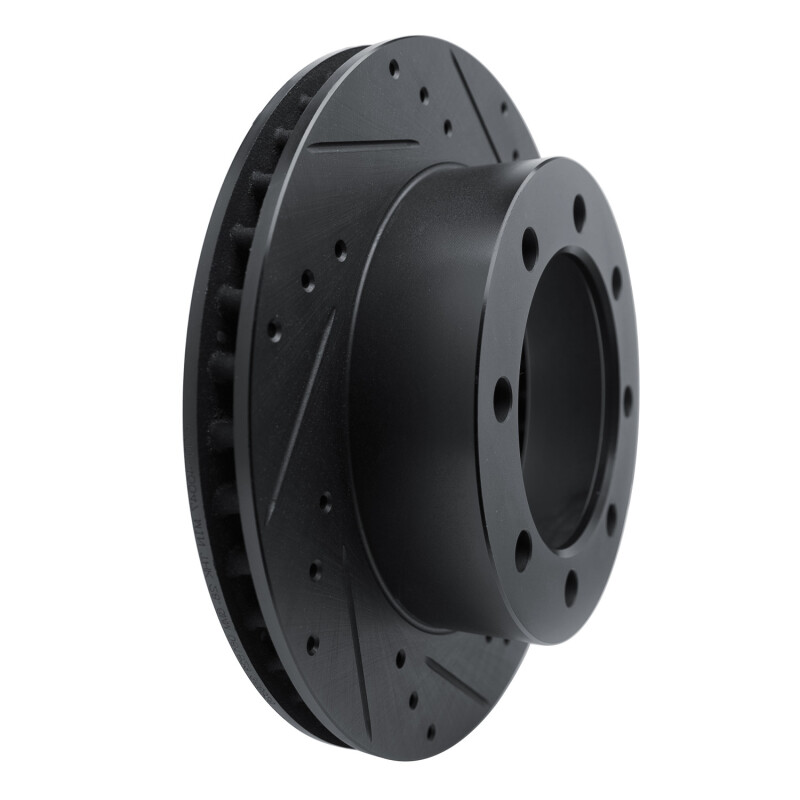 Picture of R1 80-93 Dodge W200 Front Right Drilled & Slotted Black Brake Rotor