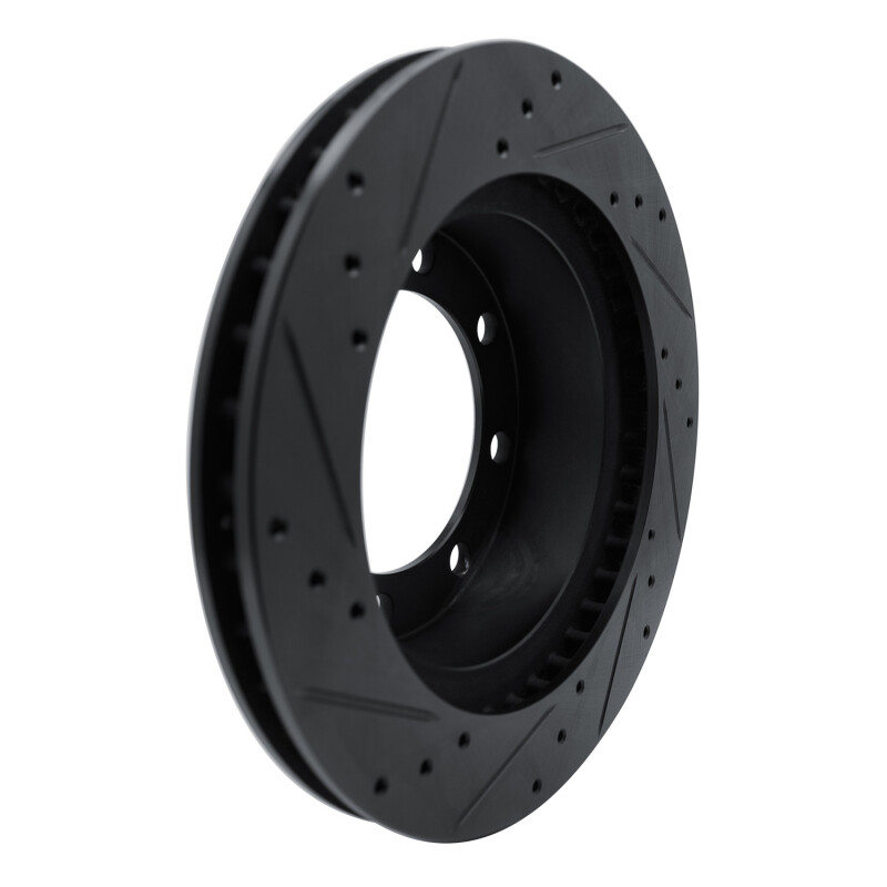 Picture of R1 80-93 Dodge W200 Front Right Drilled & Slotted Black Brake Rotor