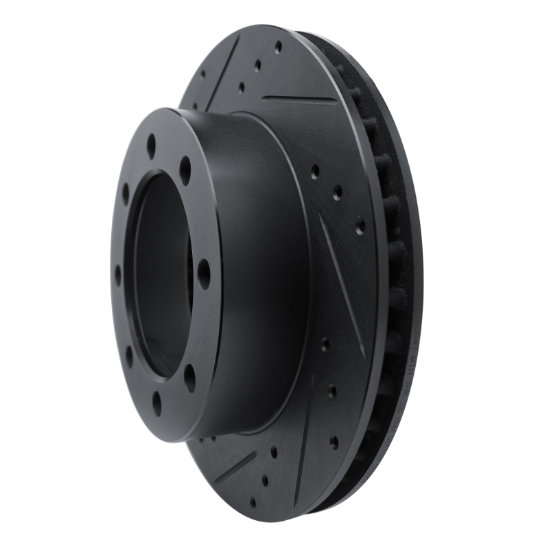 Picture of R1 80-93 Dodge W250 Front Left Drilled & Slotted Black Brake Rotor