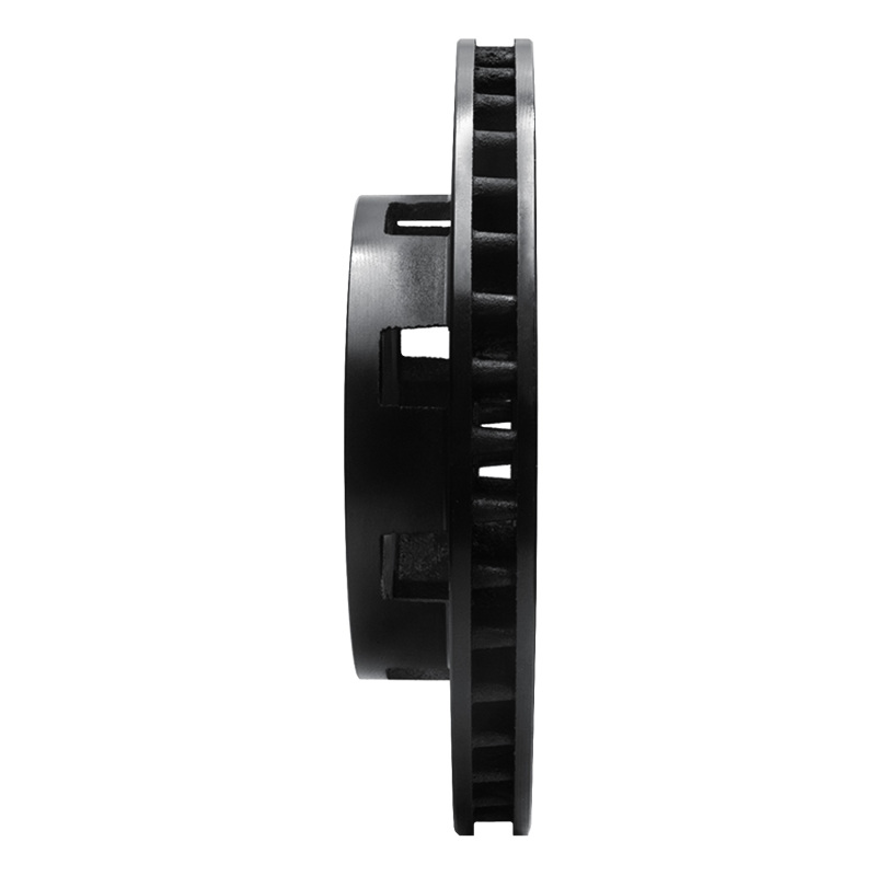 Picture of R1 75-93 Dodge W200 Front Right Drilled & Slotted Black Brake Rotor