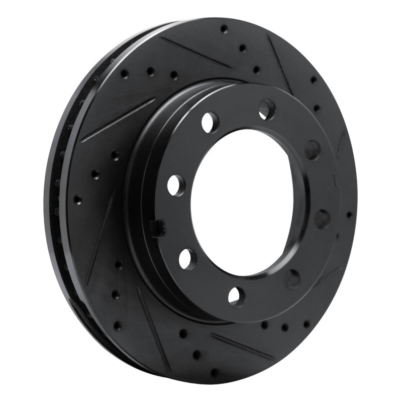 Picture of R1 77-93 Chevrolet V30 & V3500 Pickup Front Right Drilled & Slotted Black Brake Rotor