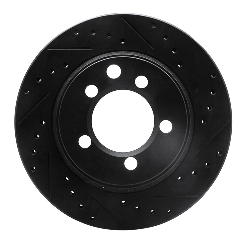 Picture of R1 74-81 Dodge W100 Front Right Drilled & Slotted Black Brake Rotor