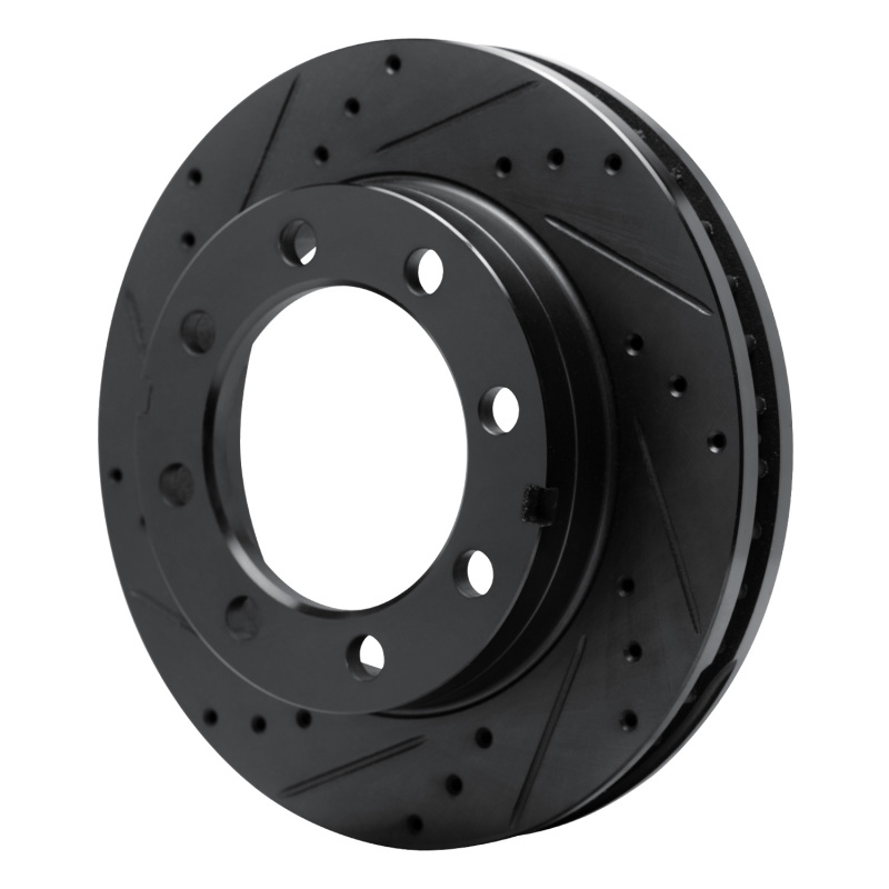Picture of R1 77-93 Chevrolet V30 & V3500 Pickup Front Left Drilled & Slotted Black Brake Rotor