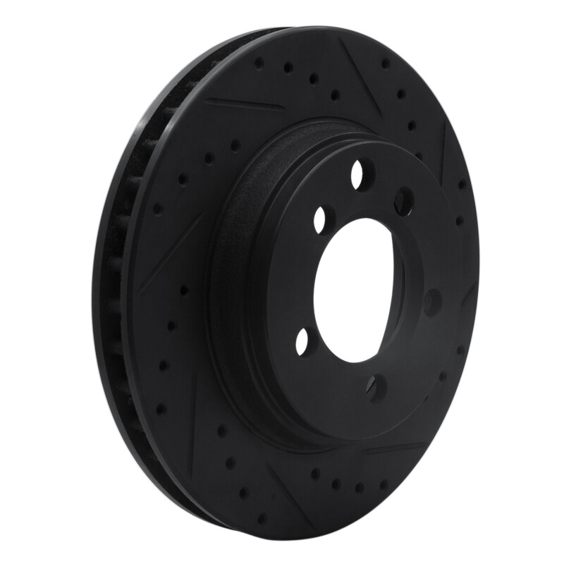 Picture of R1 74-81 Dodge W100 Front Right Drilled & Slotted Black Brake Rotor