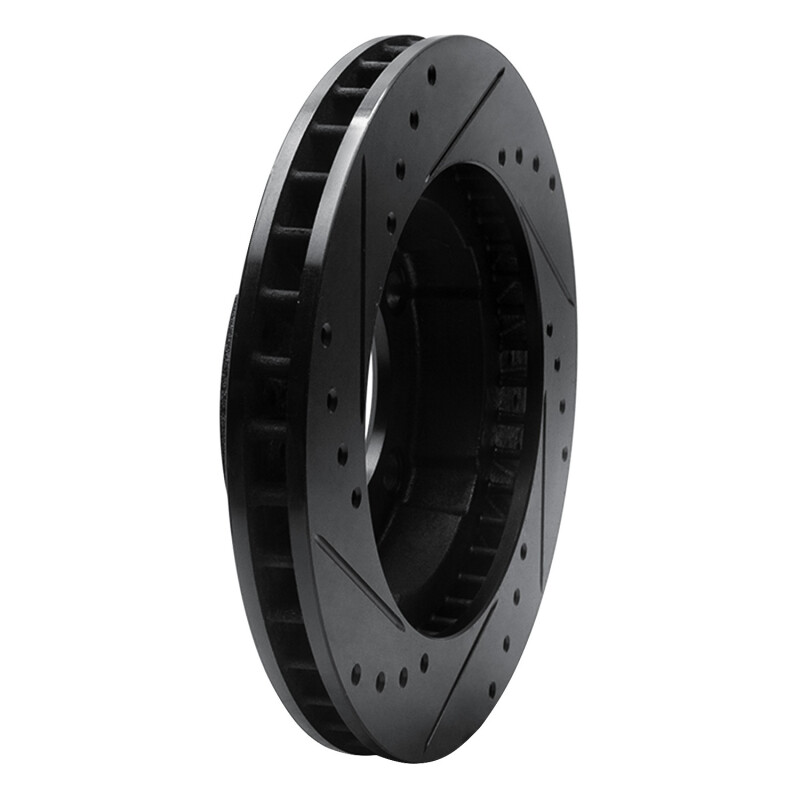 Picture of R1 80-93 Dodge W100 Front Right Drilled & Slotted Black Brake Rotor