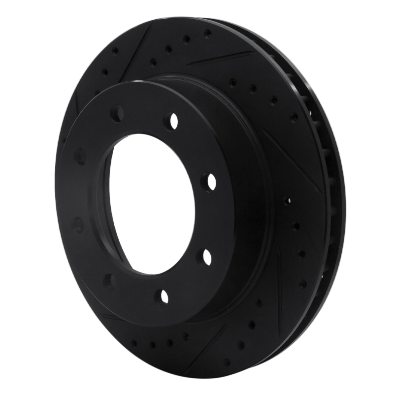 Picture of R1 73-93 Dodge B350 Front Left Drilled & Slotted Black Brake Rotor