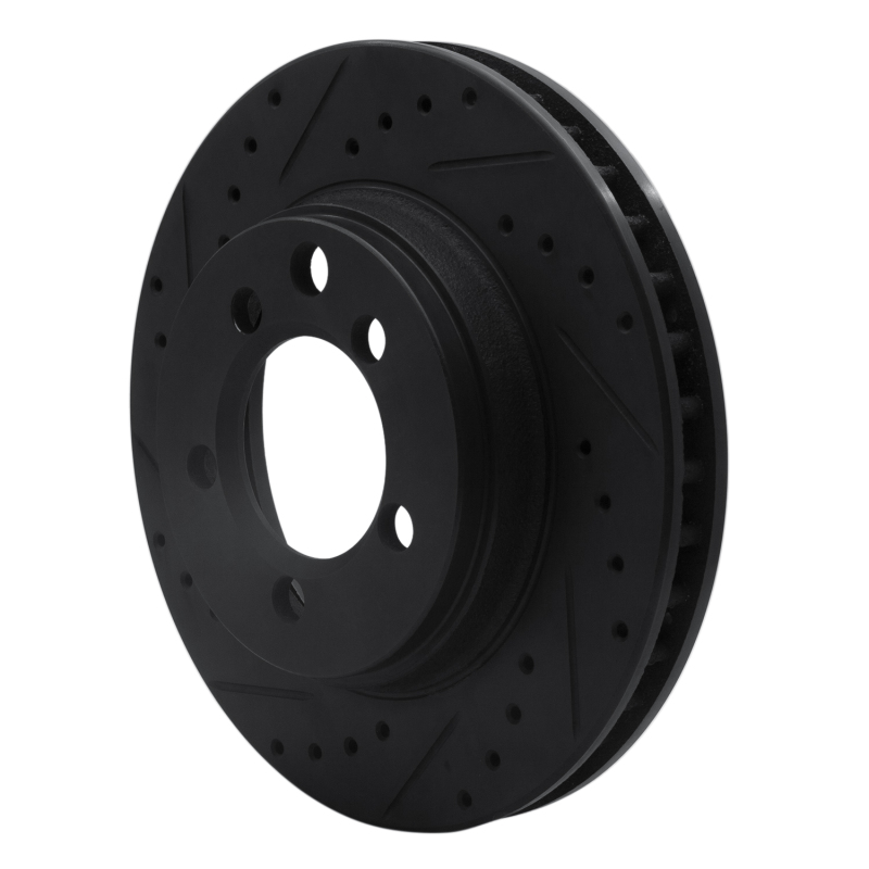 Picture of R1 74-81 Dodge Ramcharger 4WD Front Left Drilled & Slotted Black Brake Rotor