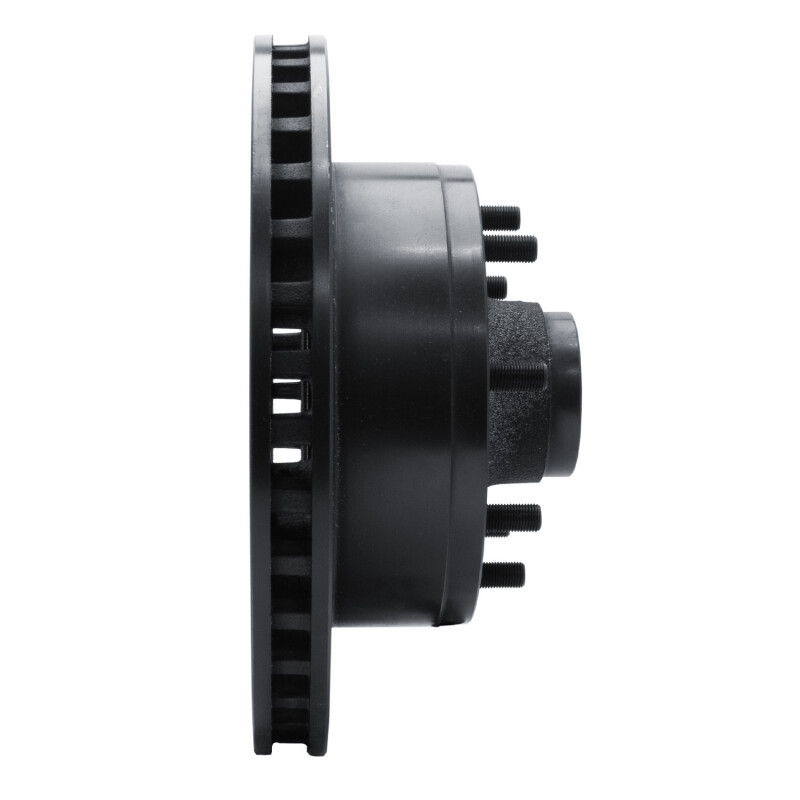 Picture of R1 78-97 Dodge B200 / B200 Van / B250 Front Left Drilled & Slotted Black Brake Rotor