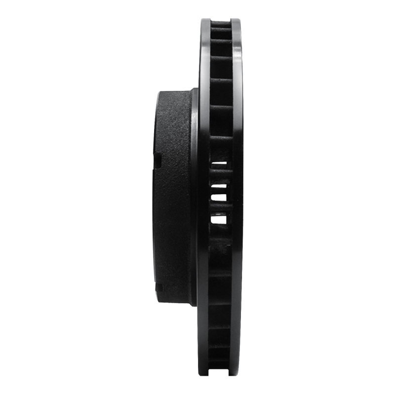 Picture of R1 80-93 Dodge Ramcharger 4WD Front Left Drilled & Slotted Black Brake Rotor