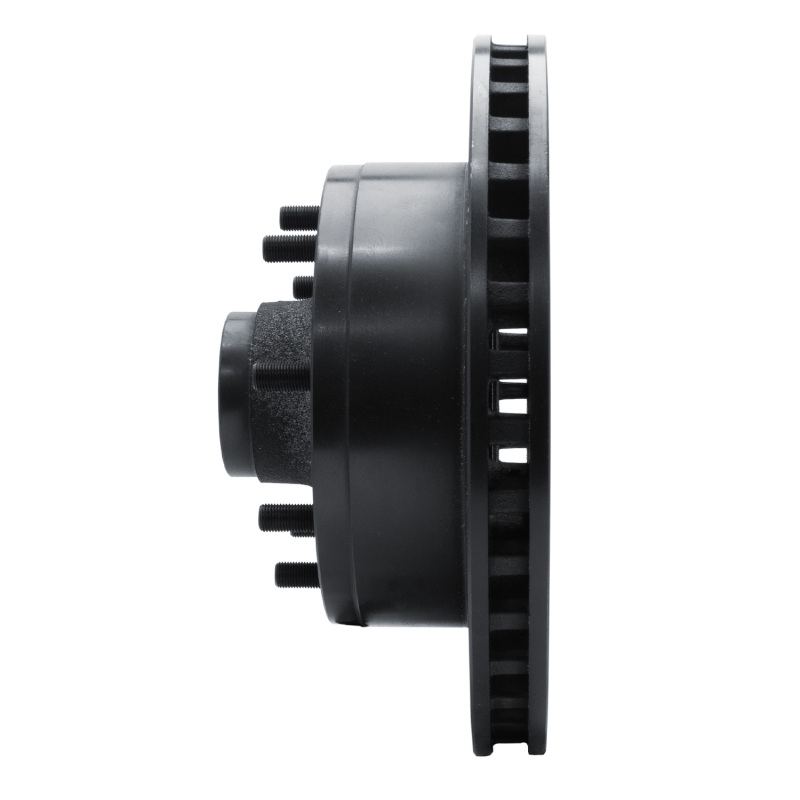 Picture of R1 78-97 Dodge B200 / B200 Van / B250 Front Right Drilled & Slotted Black Brake Rotor