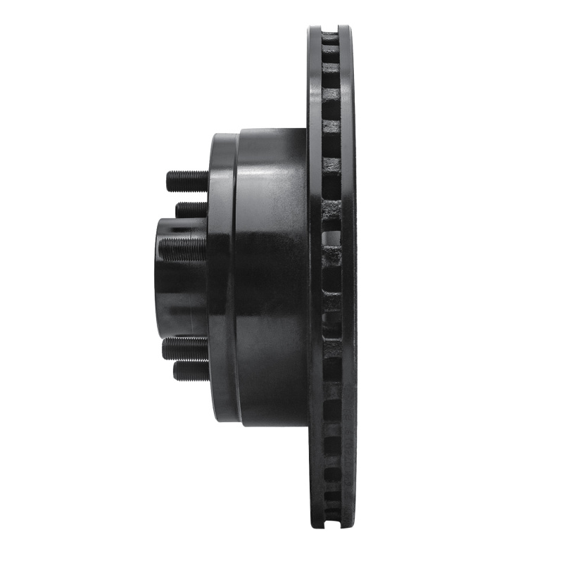 Picture of R1 91-96 Dodge Dakota RWD Front Right Drilled & Slotted Black Brake Rotor