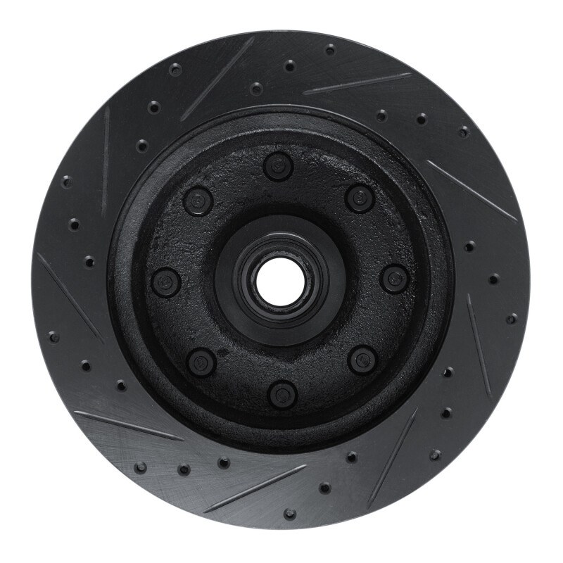 Picture of R1 78-81 Dodge B350 Front Right Drilled & Slotted Black Brake Rotor