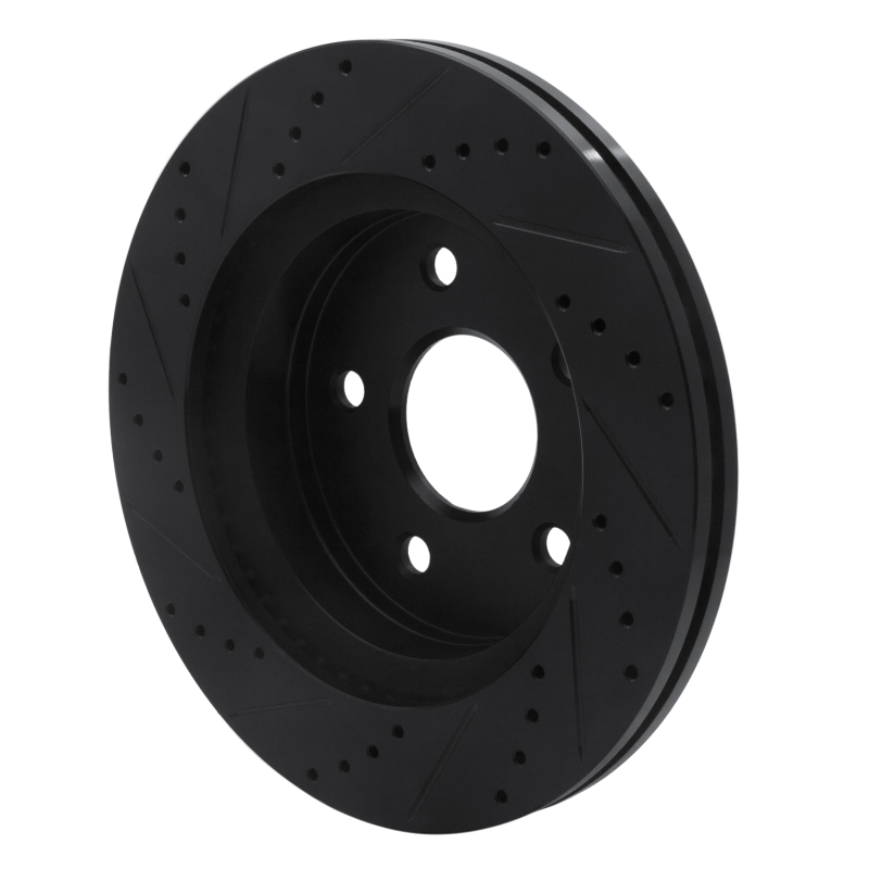 Picture of R1 02-24 Chrysler ASPEN Front Right Drilled & Slotted Black Brake Rotor