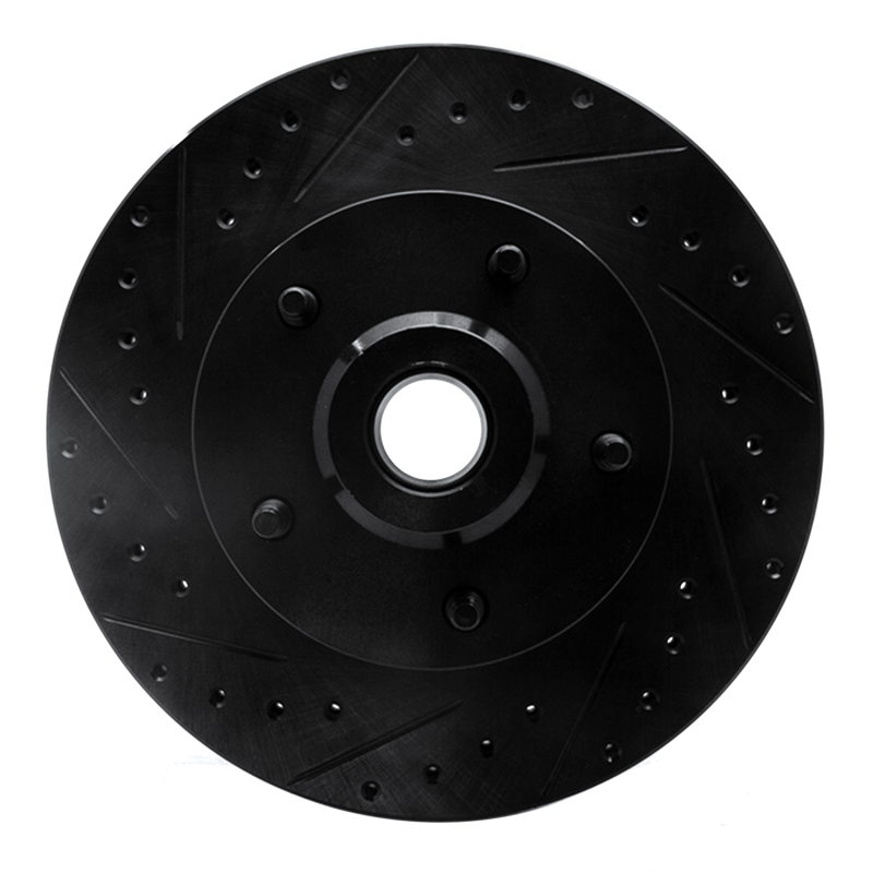 Picture of R1 03-03 Dodge Ram 1500 Van Front Left Drilled & Slotted Black Brake Rotor