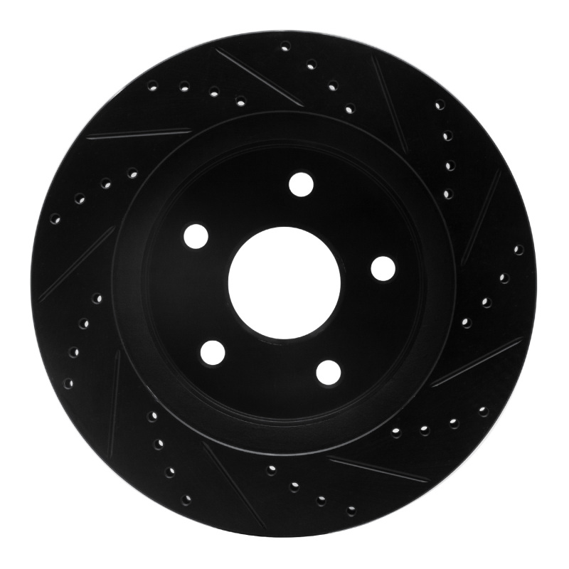 Picture of R1 02-24 Chrysler ASPEN Front Left Drilled & Slotted Black Brake Rotor